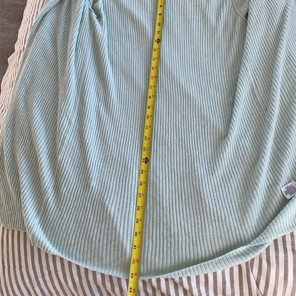 Leith Light Green Ribbed Cardigan - Picture 10 of 11